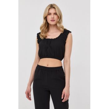 The Kooples bluza femei, culoarea negru, neted