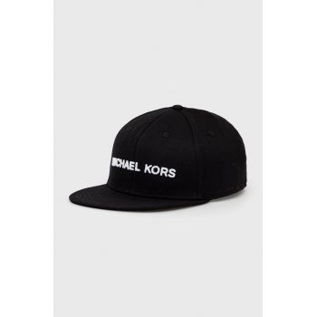 Michael Kors șapcă culoarea negru, cu imprimeu de firma originala