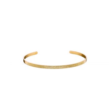 Bracelet steel gold plated with sand effect 02l27-00913