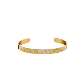 Bracelet steel gold plated with sand effect 02l27-00916