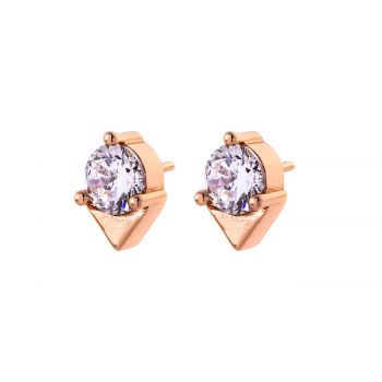 Earrings metallic rose gold 03l15-01011