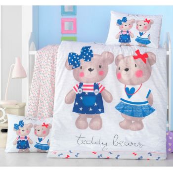 Set lenjerie 6 piese Bumbac Ranforce Lover 120x60 cm