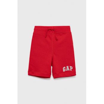 GAP pantaloni scurti copii culoarea rosu, melanj, talie reglabila