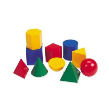 Forme geometrice din plastic - 10 piese