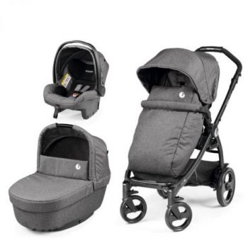 Carucior 3 in 1 Peg Perego Book 51 Titania Primoviaggio SL, 0-22 kg, Futura Quartz, Gri