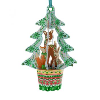 Ornament de brad Craciun Santoro Baubles Brad si animale