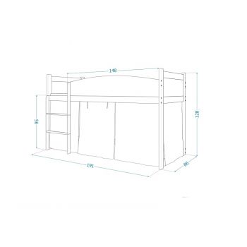 Patut Tineret Twist Antresola 02 Football 184x80 cm