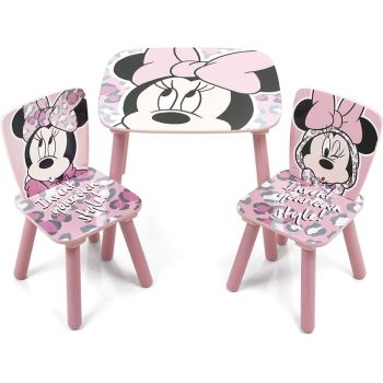 Set masuta si 2 scaunele Minnie Mouse