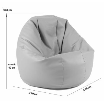 Fotoliu beanbag ralaxo teteron yellow quince umplut cu perle polistiren