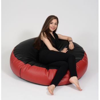 Fotoliu beanbag relaxo xl panama yellow quince umplut cu perle polistiren