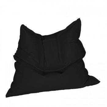 Fotoliu mare magic pillow panama black pretabil si la exterior umplut cu perle polistiren la reducere