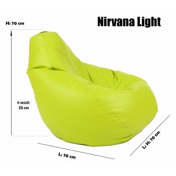 Fotoliu mic copii 4-14 ani nirvana light dark grey umplut cu perle polistiren