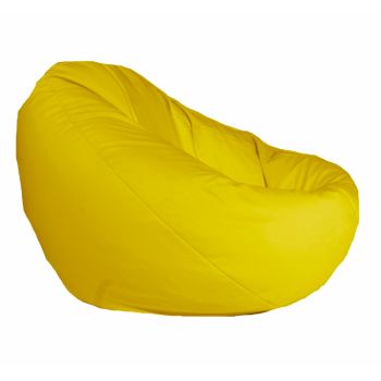 Fotoliu puf tip sac nirvana gigant panama yellow quince pretabil si la exterior umplut cu perle polistiren