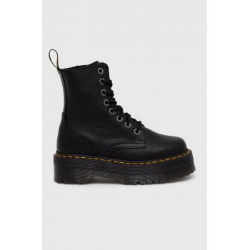 Dr. Martens bocanci de piele Jadon III femei, culoarea negru, cu toc plat DM26378001