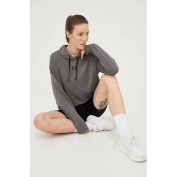 Under Armour bluza 1369855 femei, culoarea gri, cu imprimeu