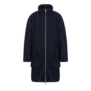 Pleated jersey caban coat s