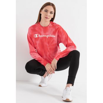 Bluza sport cu model si decolteu la baza gatului