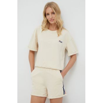 Fila pijama femei, culoarea bej