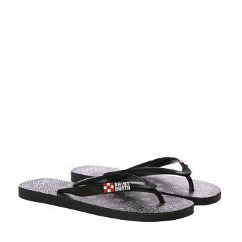 Man flip flops with bandanna print 44/45