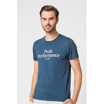 Tricou de bumbac organic cu imprimeu logo pe piept