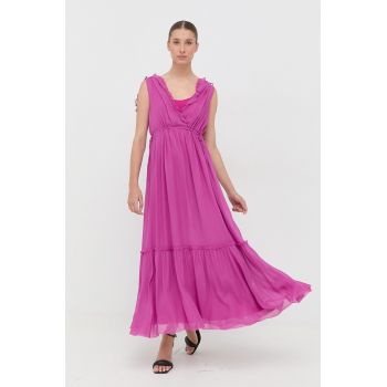 MAX&Co. rochie culoarea roz, maxi, evazati