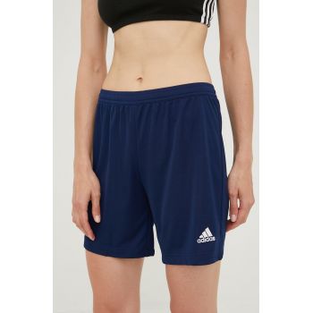 adidas Performance pantaloni scurți de antrenament Entrada 22 femei, culoarea bleumarin, uni, high waist HI0000 ieftini