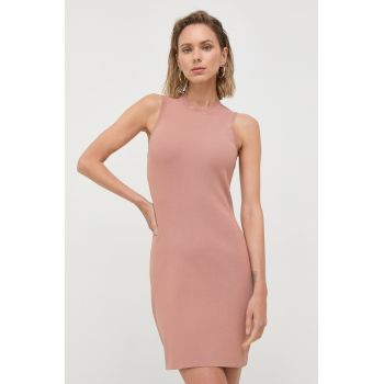 Victoria Beckham rochie culoarea roz, mini, mulata la reducere