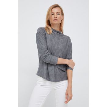 Emporio Armani pulover femei, culoarea gri, light, cu turtleneck