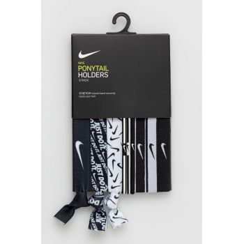 Nike elastice de par (9-pack) culoarea negru ieftin