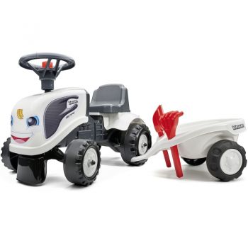 Tractor Baby Valtra White cu remorca si accesorii