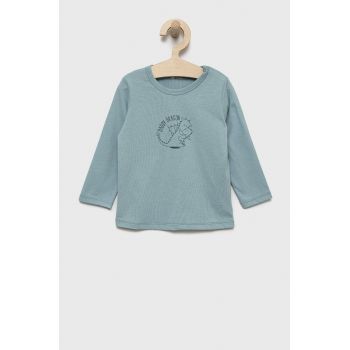 United Colors of Benetton longsleeve din bumbac pentru copii