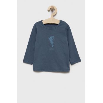 United Colors of Benetton longsleeve din bumbac pentru copii