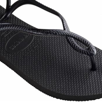 Sandale Havaianas slim din cauciuc natural, negru