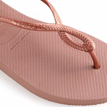 Sandale Havaianas slim din cauciuc natural, roz