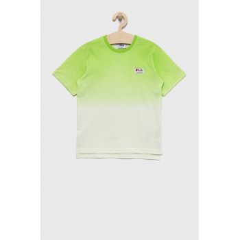 Fila tricou de bumbac pentru copii culoarea verde, modelator