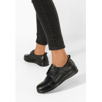 Pantofi casual dama piele Mefira negri