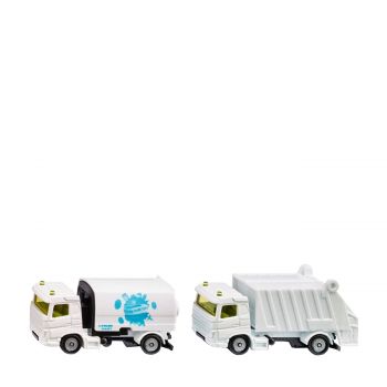 Municipal set road sweeper and garbage truck