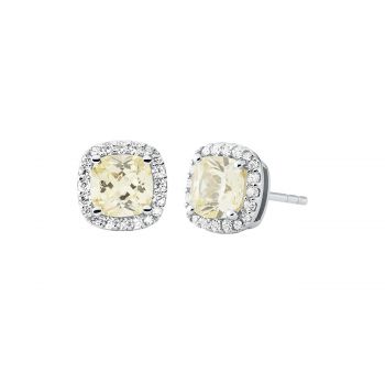 Silver pave stud earrings mkc1405bj040