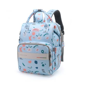 Geanta pentru mamici tip rucsac Bebumi Light blue