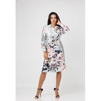 Rochie-camasa cu buzunare cu clapa