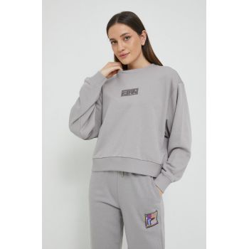 Fila bluza femei, culoarea gri, neted