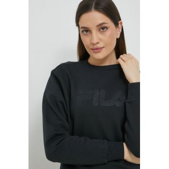 Fila bluza femei, culoarea negru, cu imprimeu