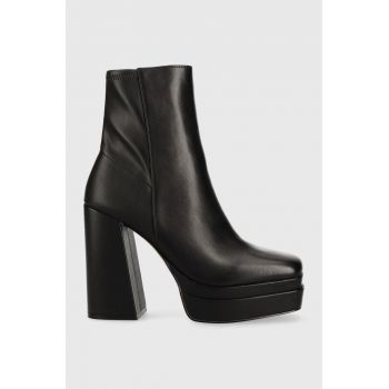 Aldo botine Mabel femei, culoarea negru, cu toc drept