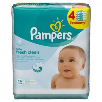 Servetele umede Pampers quattro Baby Fresh (256 buc)