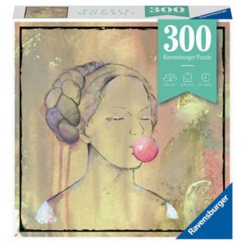 PUZZLE DOAMNA CU BALON DIN GUMA, 300 PIESE