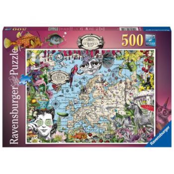 PUZZLE HARTA EUROPEI, 500 PIESE