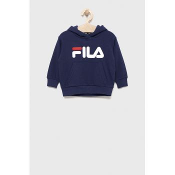 Fila bluza copii culoarea albastru marin, neted