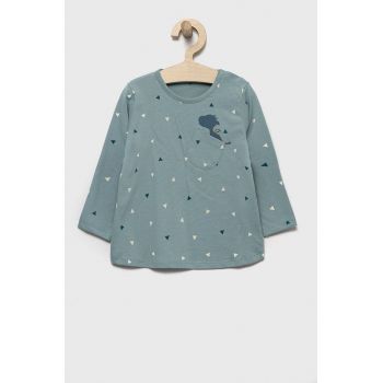 United Colors of Benetton longsleeve din bumbac pentru copii modelator