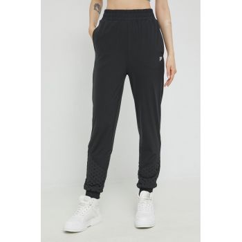 Fila pantaloni de trening femei, culoarea negru, neted