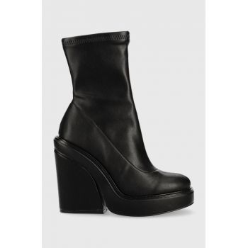 Steve Madden botine All Out femei, culoarea negru, cu toc drept